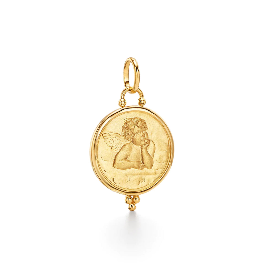 18k angel pendant 21mm