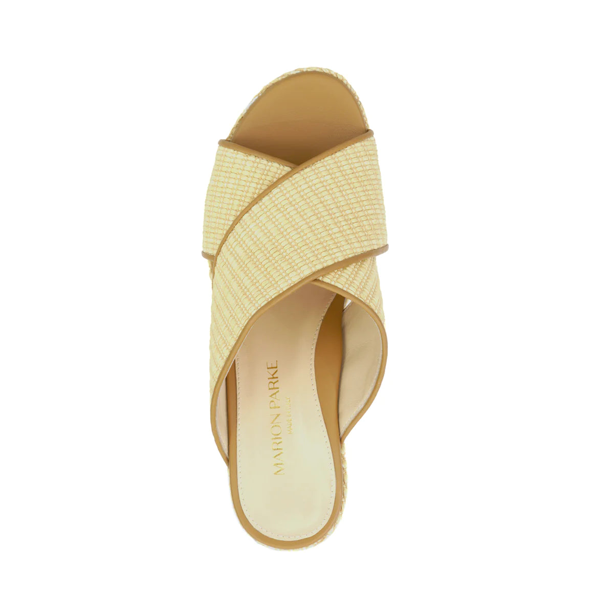 Adele Wedge - Camel Raffia