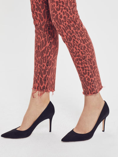 The High Waisted Looker Ankle Fray - Animal Attraction
