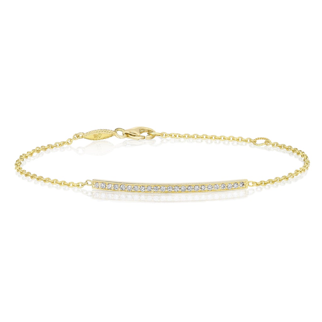 Thin Bar Bracelet - Yellow Gold
