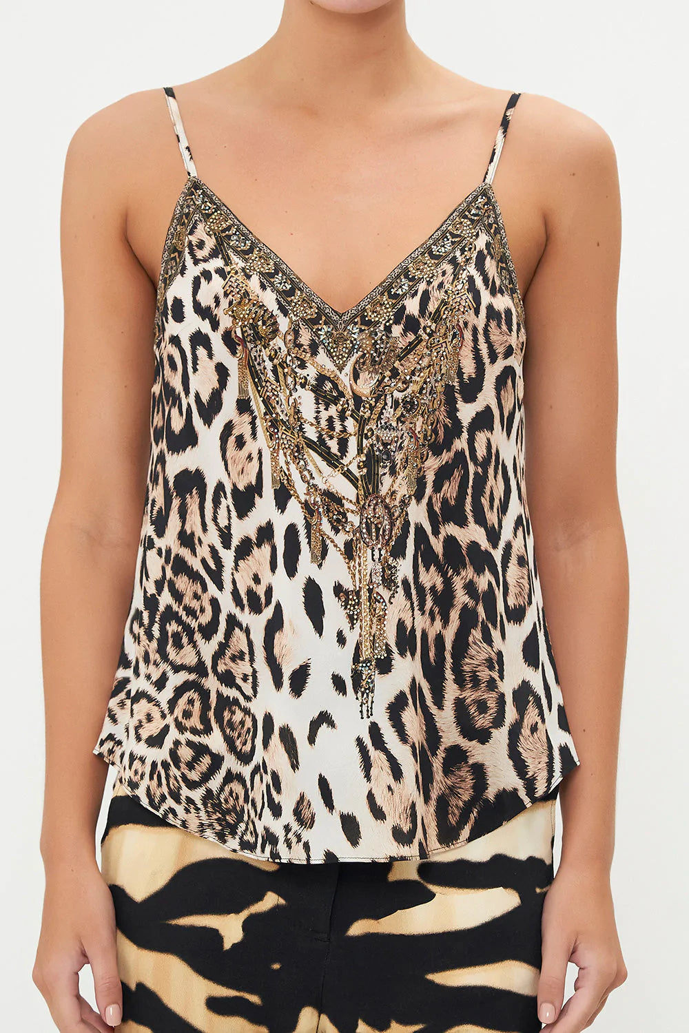 V-Neck Bias Cami - Cool For Cats