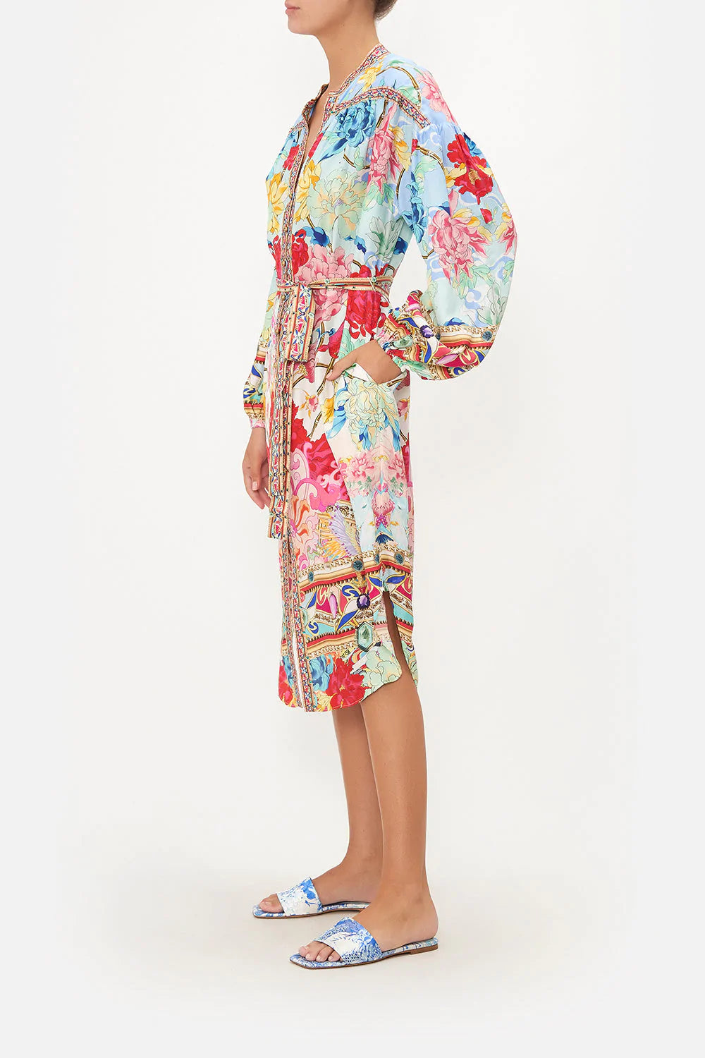 Zimmermann blouson shop sleeve midi dress