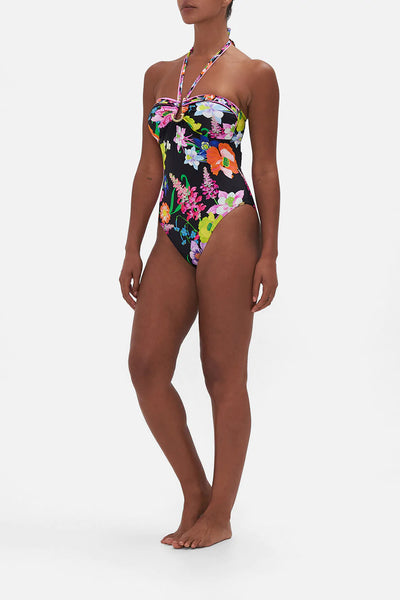 bandeau one piece with ring trim - away with the fairies