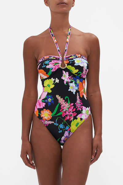 bandeau one piece with ring trim - away with the fairies