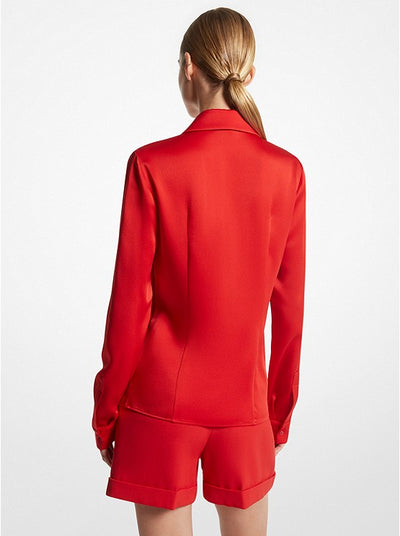 Hansen Charmeuse Shirt - Poppy