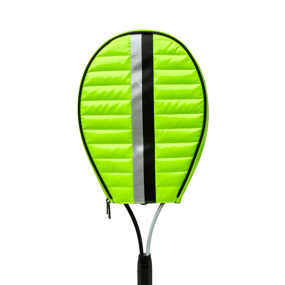YOU ARE THE CHAMPION TENNIS BAG - Neon Yellow Patent