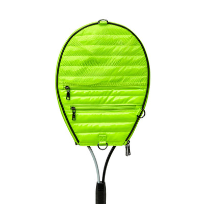 YOU ARE THE CHAMPION TENNIS BAG - Neon Yellow Patent