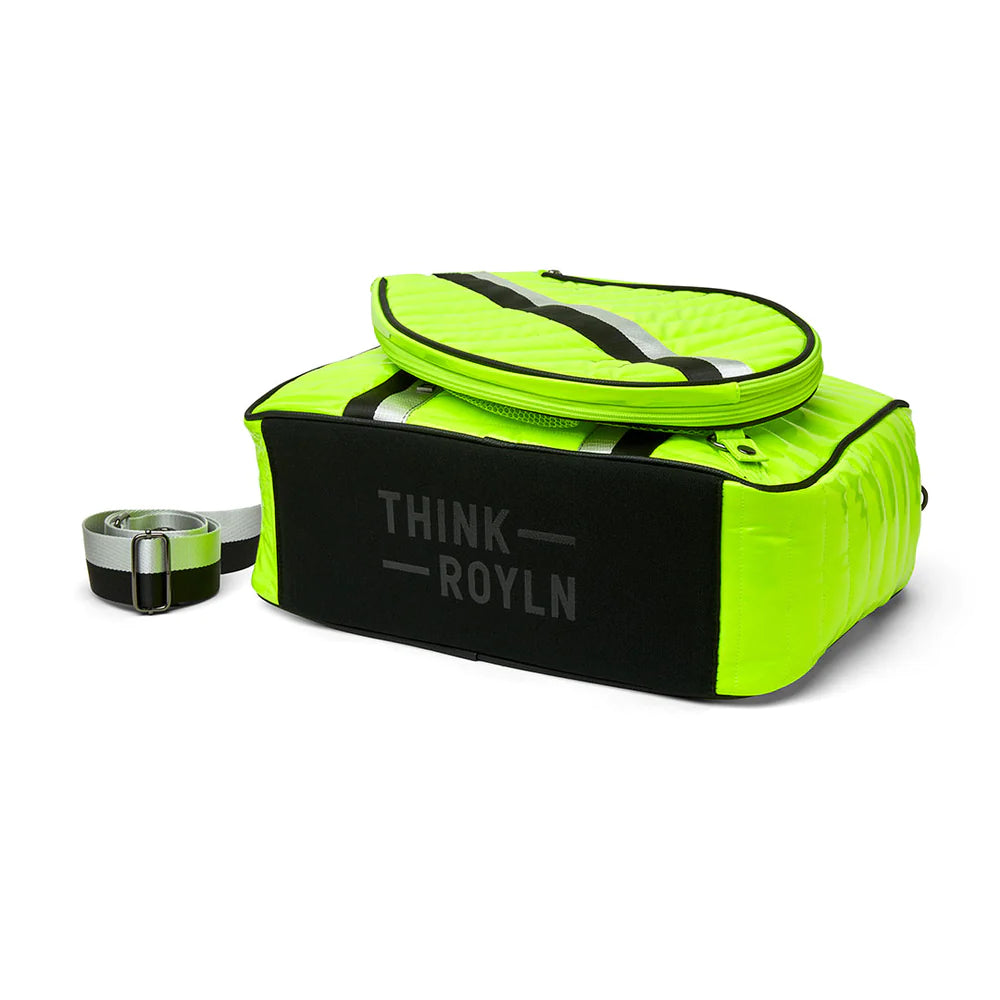 YOU ARE THE CHAMPION TENNIS BAG - Neon Yellow Patent