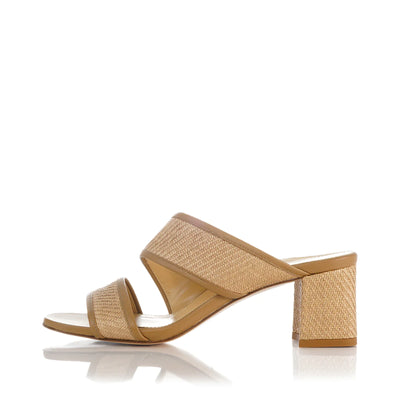 Cecilia 60 Sandal - Tan Raffia