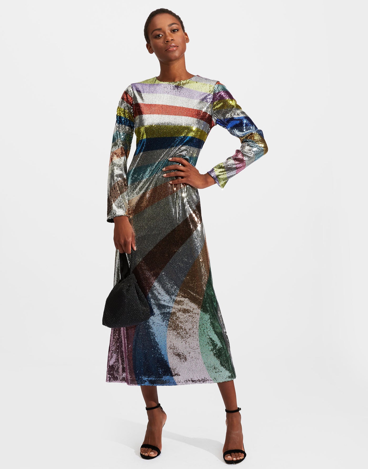 SUPREMES SWING DRESS - Rainbow Sequins Placée