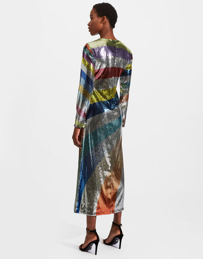 SUPREMES SWING DRESS - Rainbow Sequins Placée