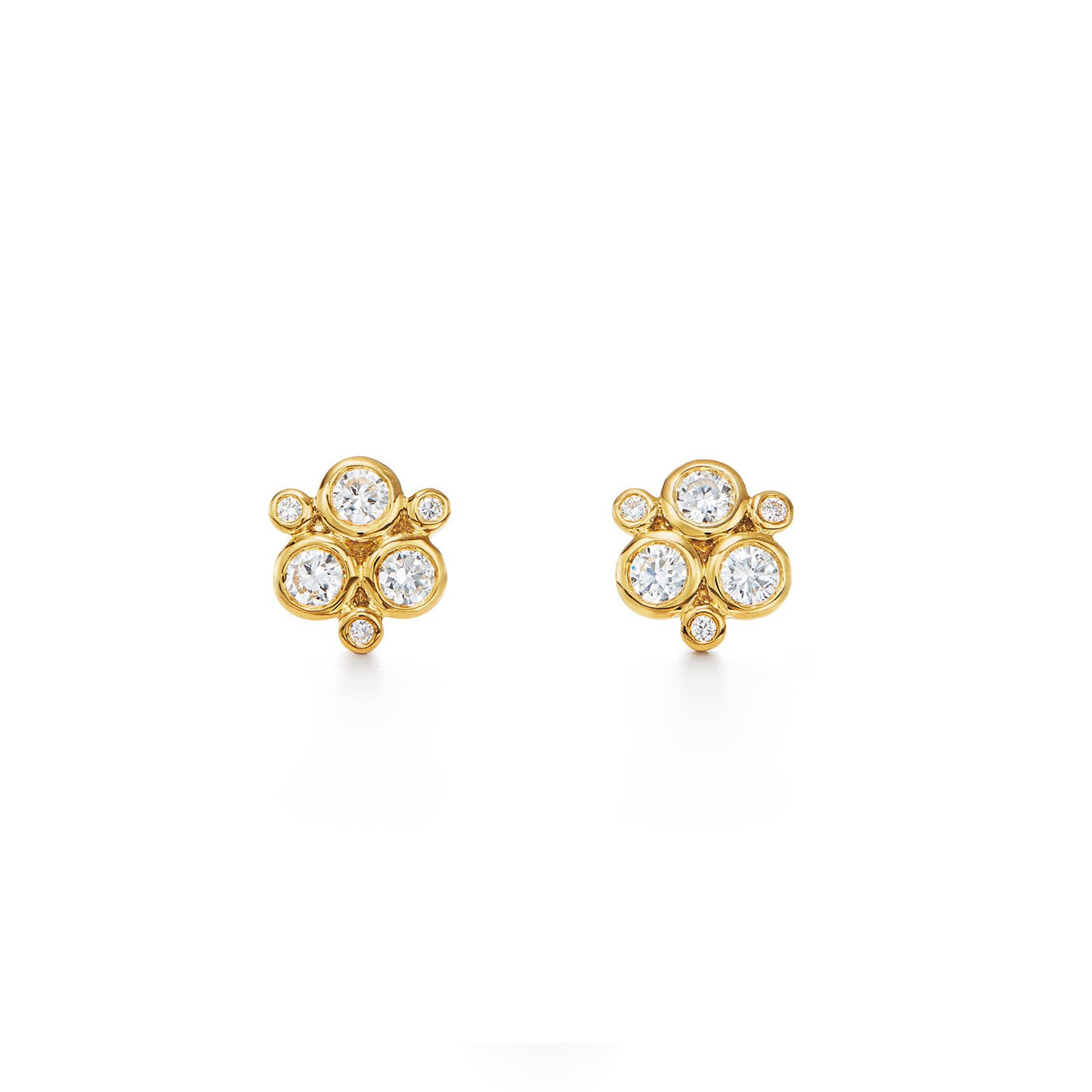 18K Gold Classic Trio Earring - Diamond