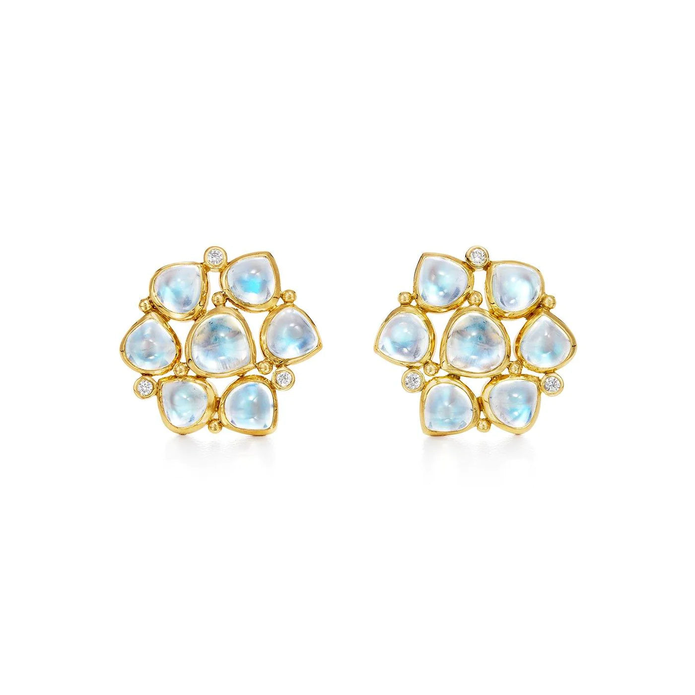 18K CLUSTER EARRINGS