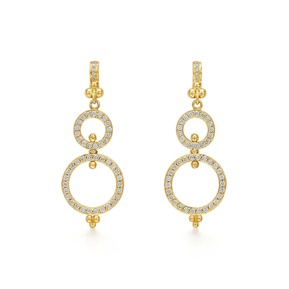 18k diamond spin earrings