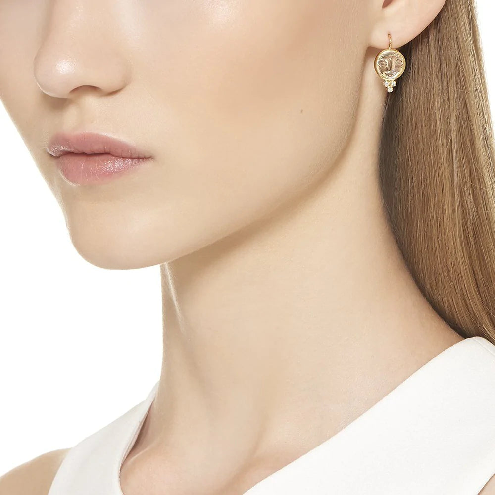 18k moonface earrings 10mm