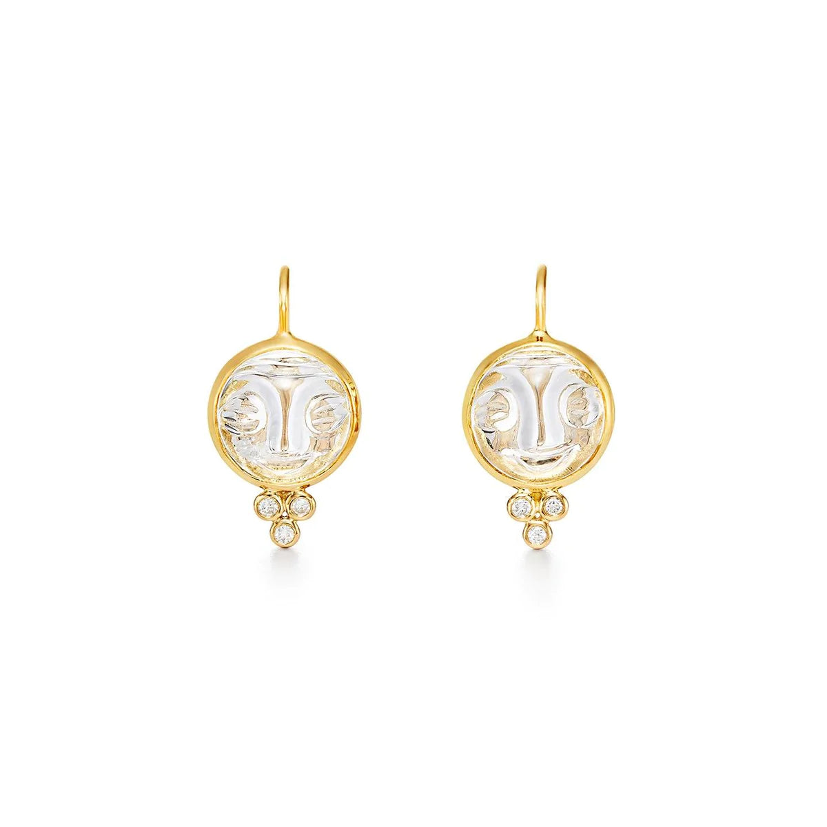 18k moonface earrings 10mm