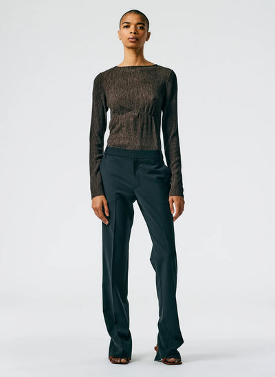 Tropical Wool Elfie Trouser with Slits - Regular - Black