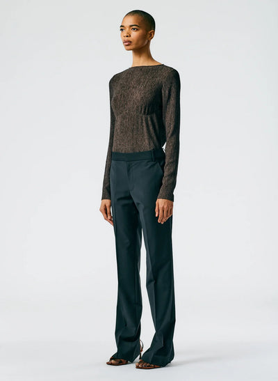 Tropical Wool Elfie Trouser with Slits - Regular - Black