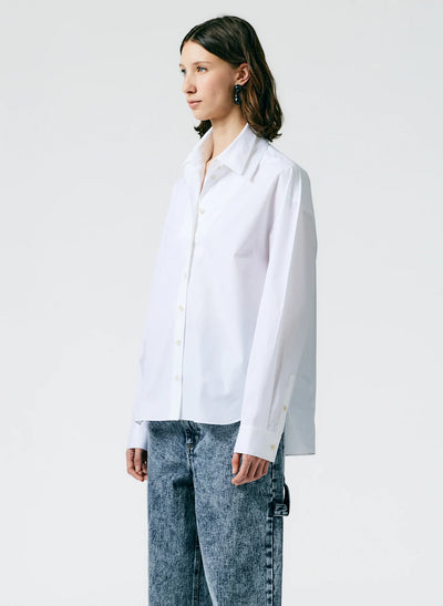 Eco Shirting Double Collar Shirt - White