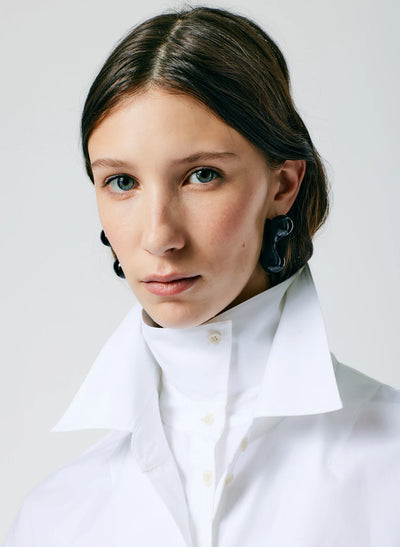 Eco Shirting Double Collar Shirt - White