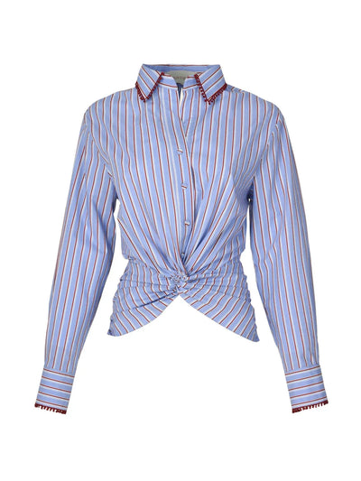 Arielle Blouse - Blue/Rouge Stripe