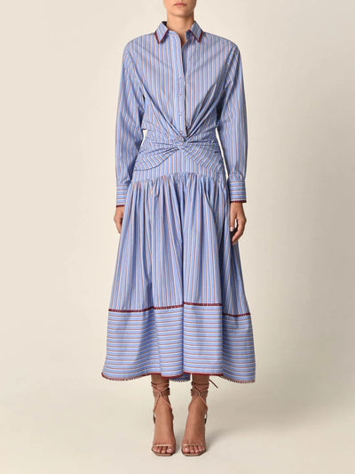 Arielle Blouse - Blue/Rouge Stripe