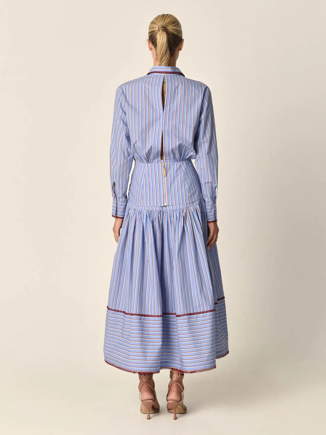 Arielle Blouse - Blue/Rouge Stripe