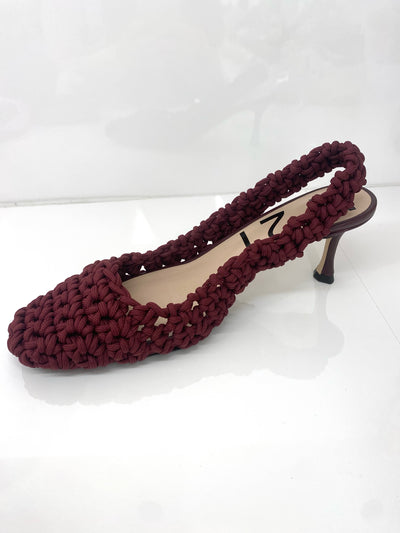 CROCHET SLINGBACK - red