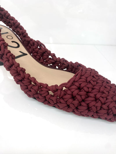 CROCHET SLINGBACK - red