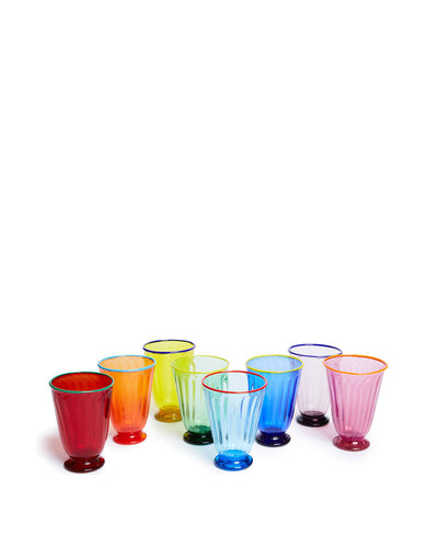 Rainbow Glass Set of 8
