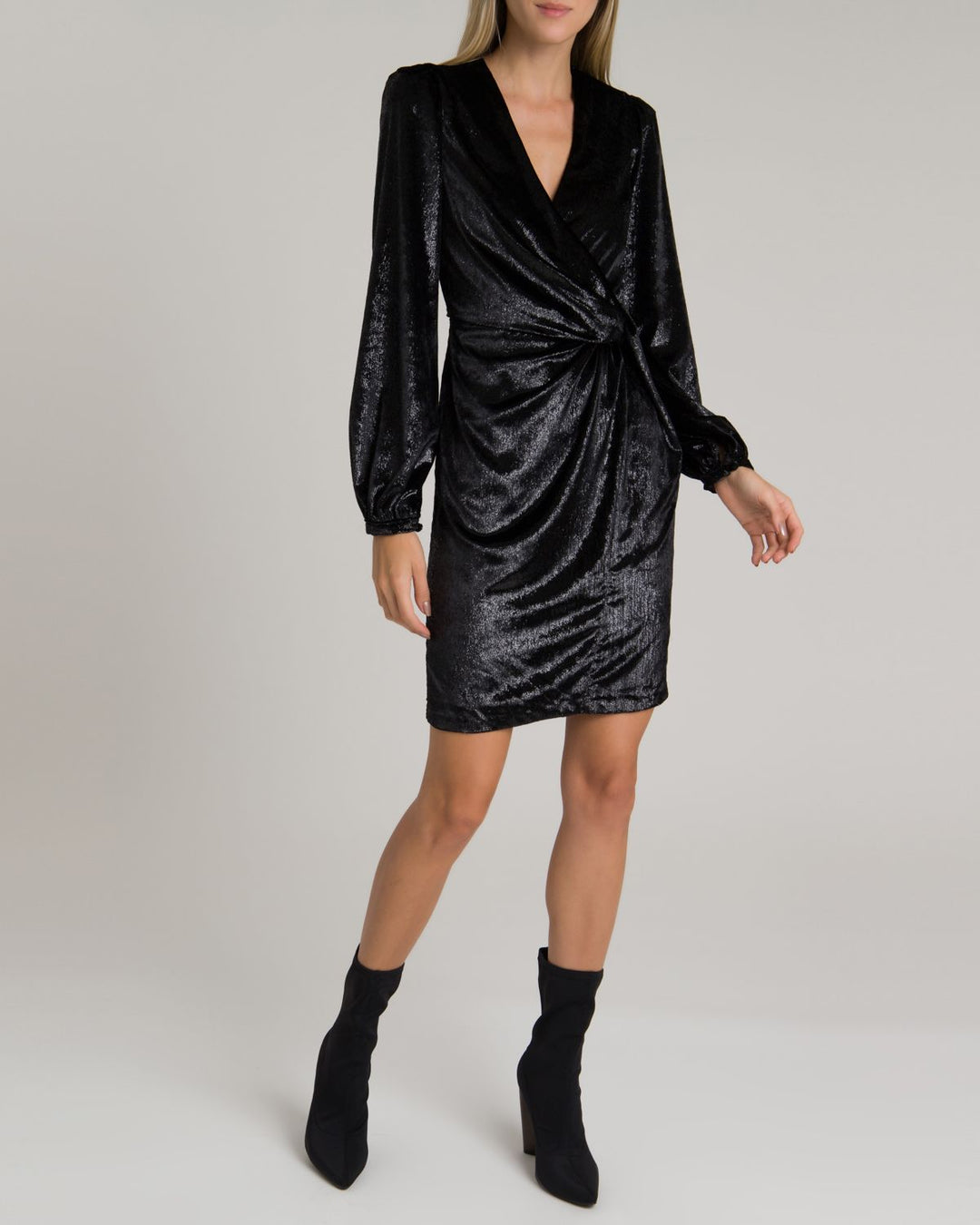 Liquid Velvet Dress - Black