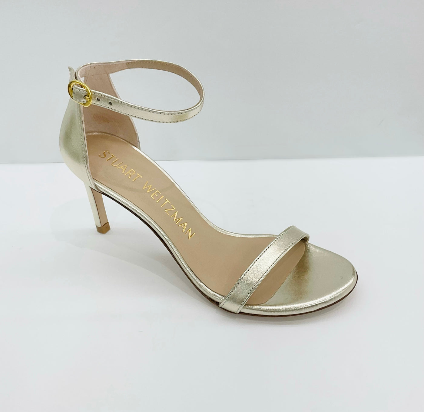 NUNAKED STRAIGHT SANDAL - Platino