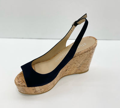 RIVIERA CORK PLAT. WEDGE - True Blue