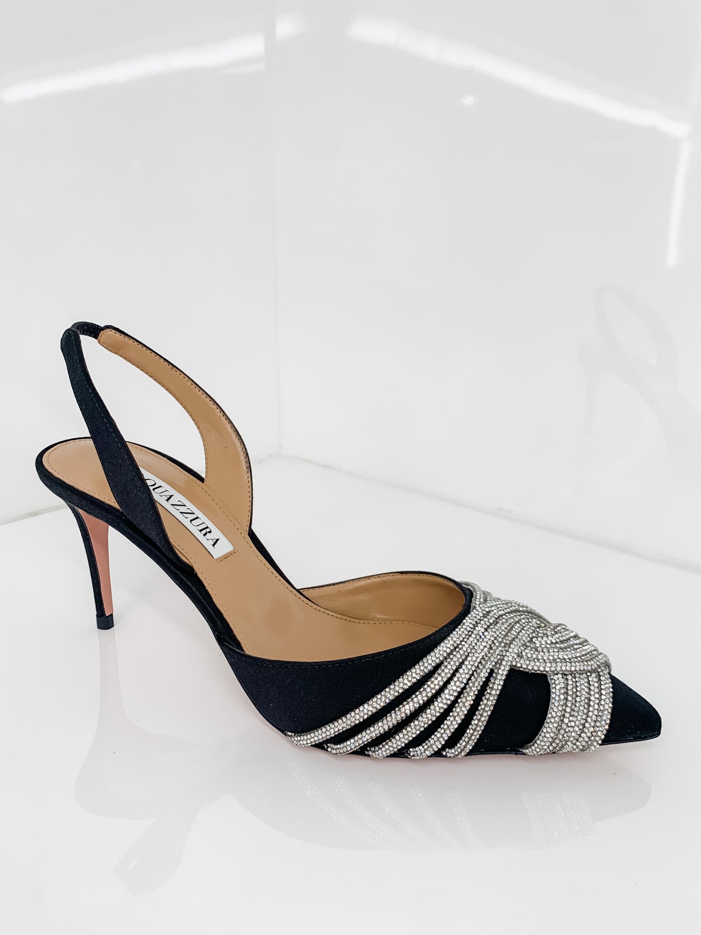 Gatsby Sling Back 75mm - Black