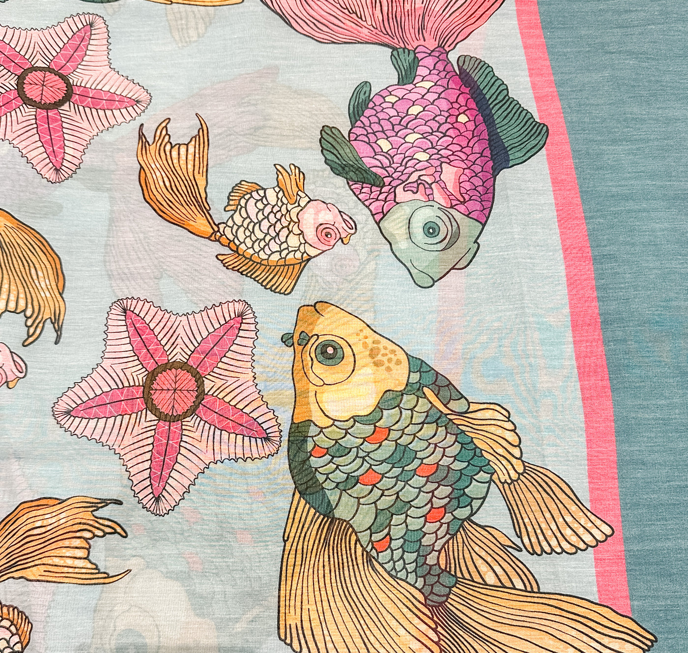 SCARF - TROPICAL FISH PRINT