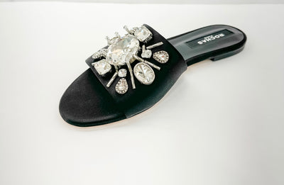 RASO CRYSTAL FLAT - Black