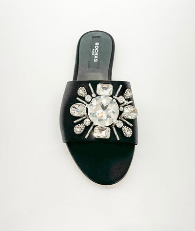 RASO CRYSTAL FLAT - Black