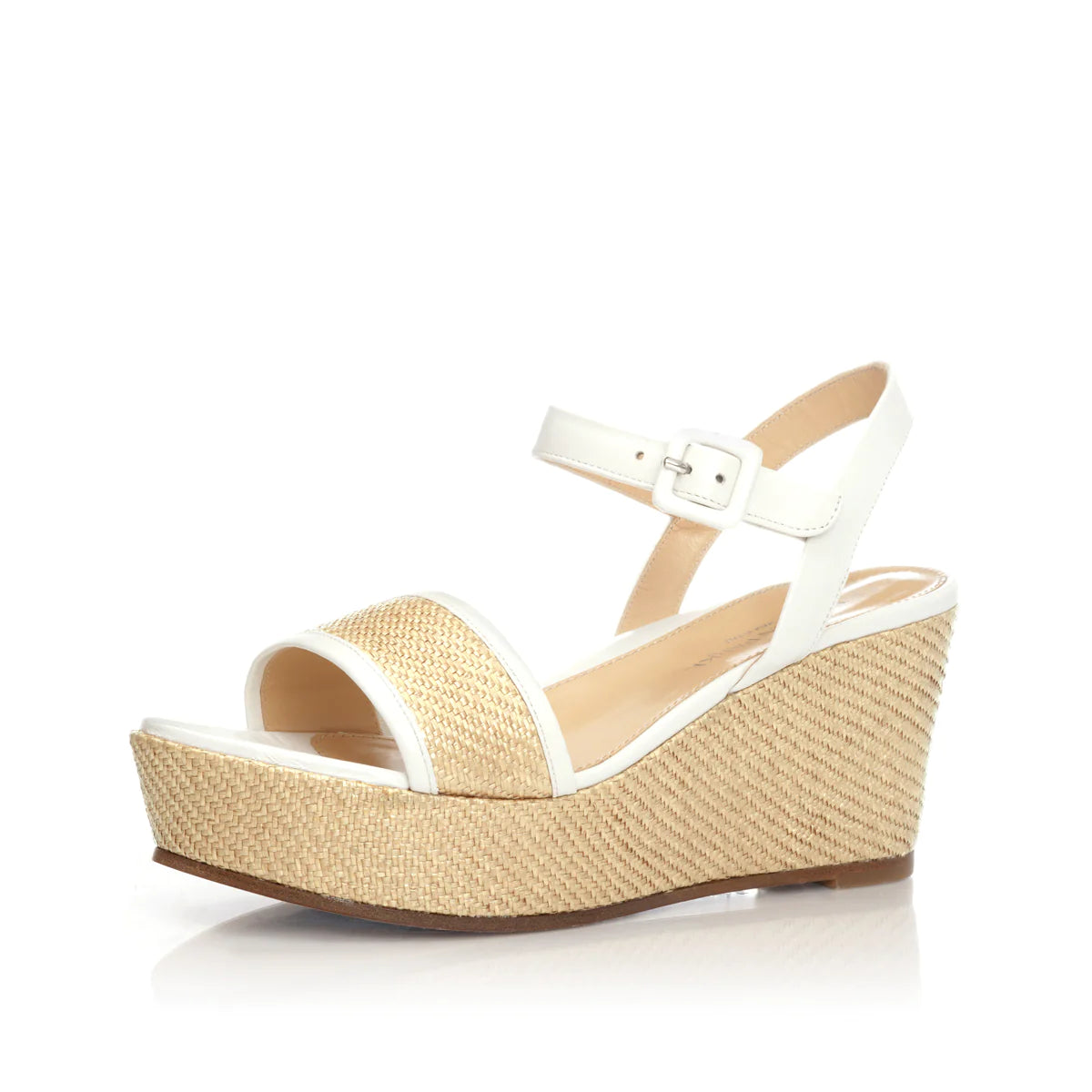 Imogen Wedge- Ivory Raffia