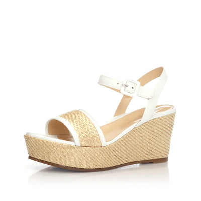 Imogen Wedge- Ivory Raffia