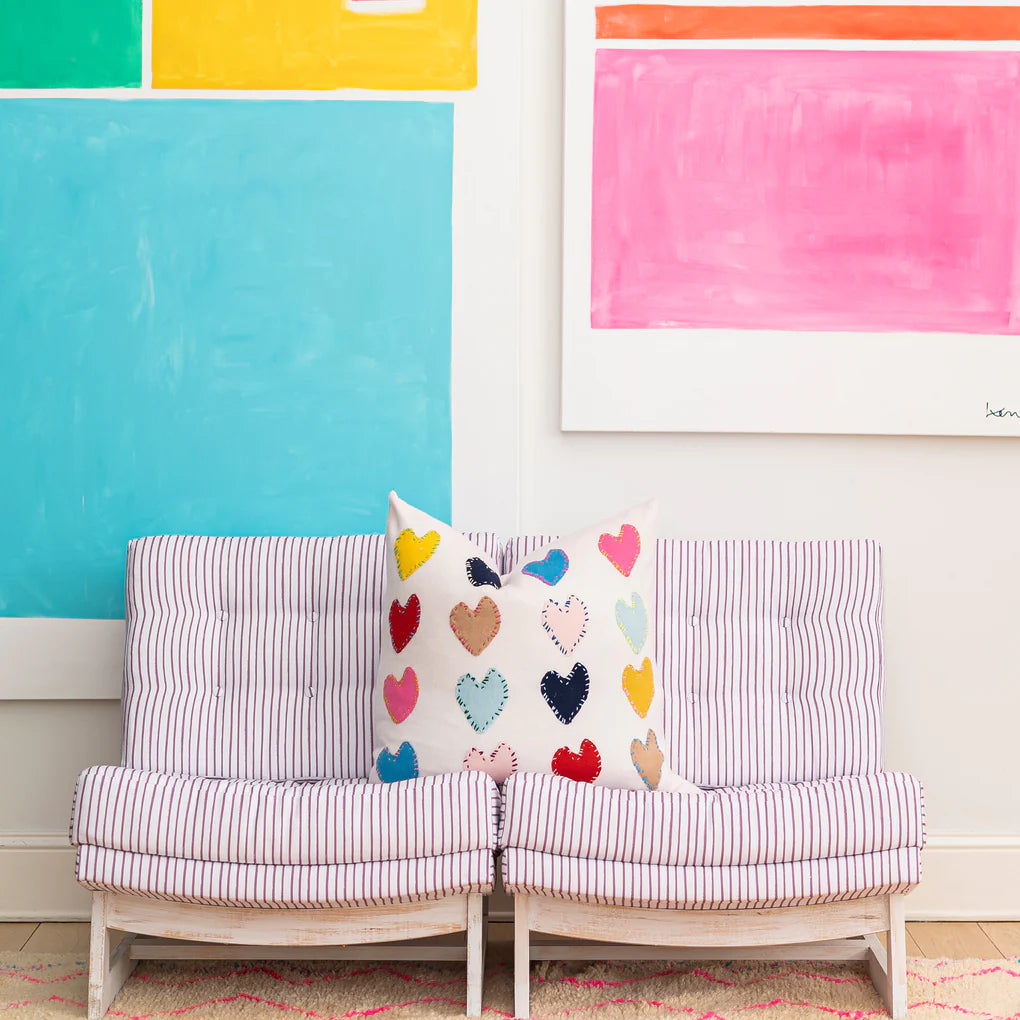 Patchwork Love Knit Pillow - Multi