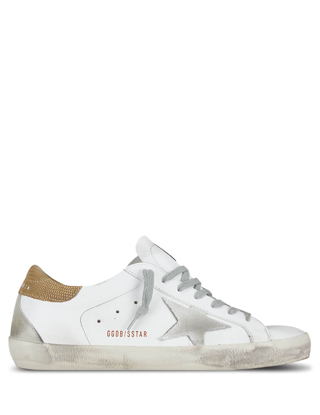 Mens' Superstar Sneaker - White/Light Brown