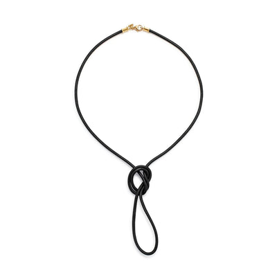 18k black leather cord 32''