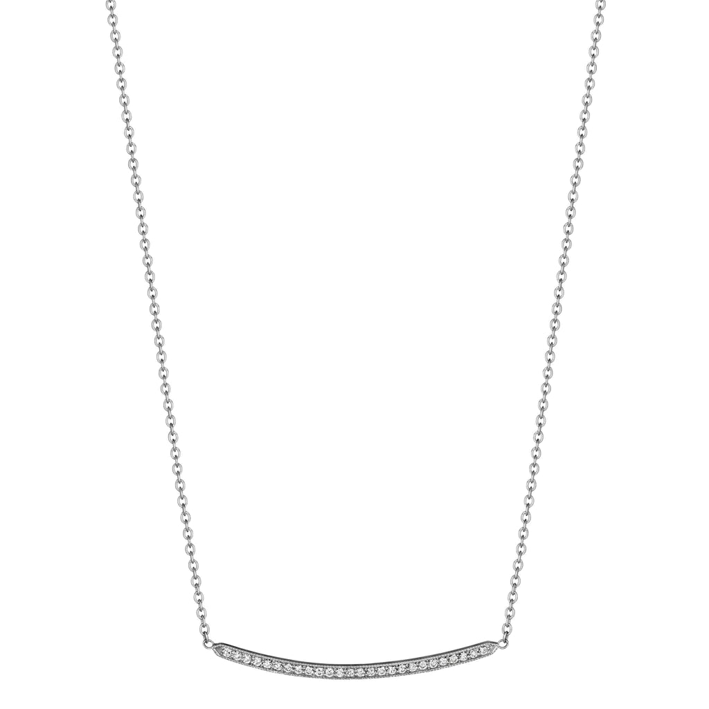 18k Petite Forever Bar Necklace - white gold