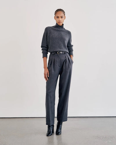 Abella Pleated Plant - Charcoal Melange