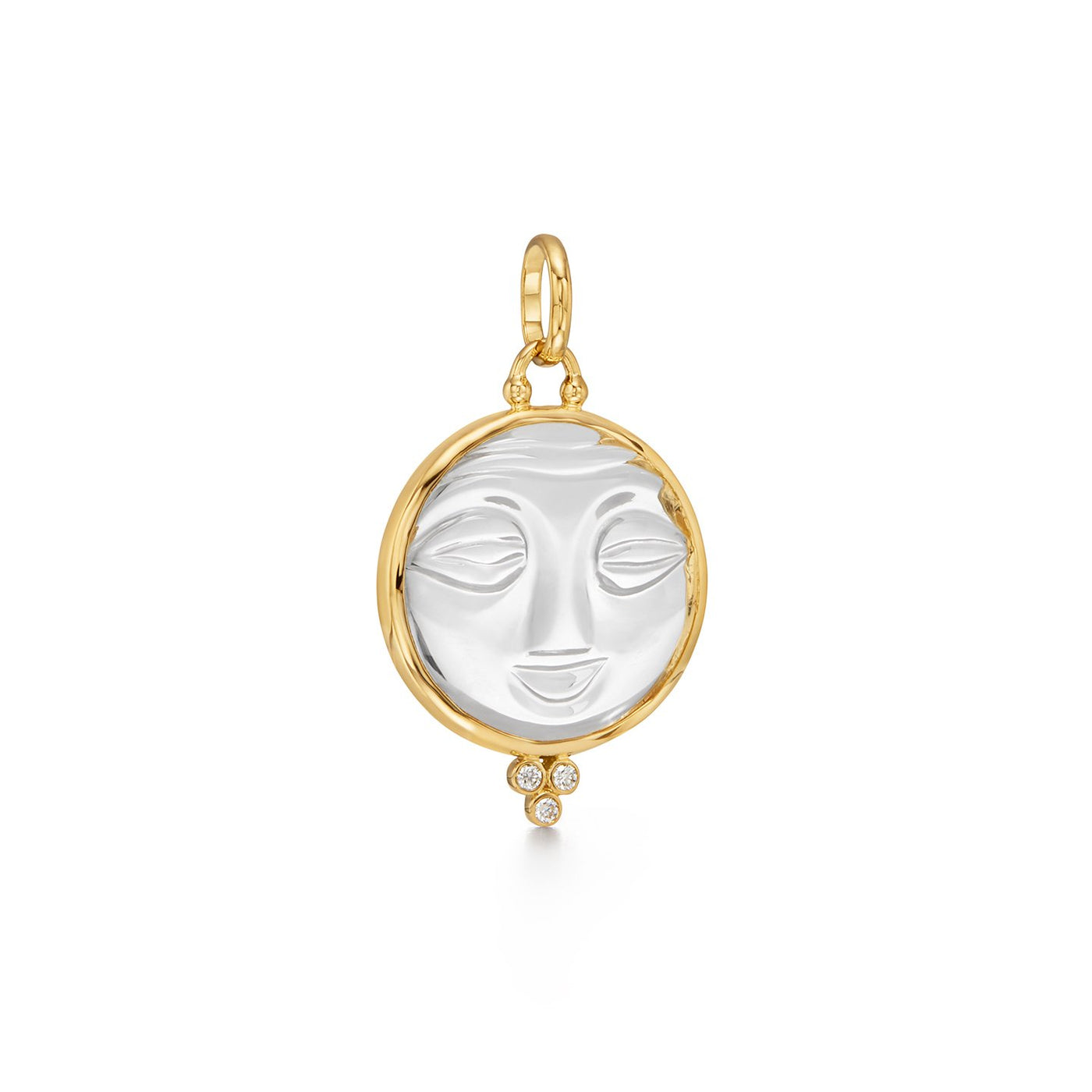 18K Moonface Pendant 15mm