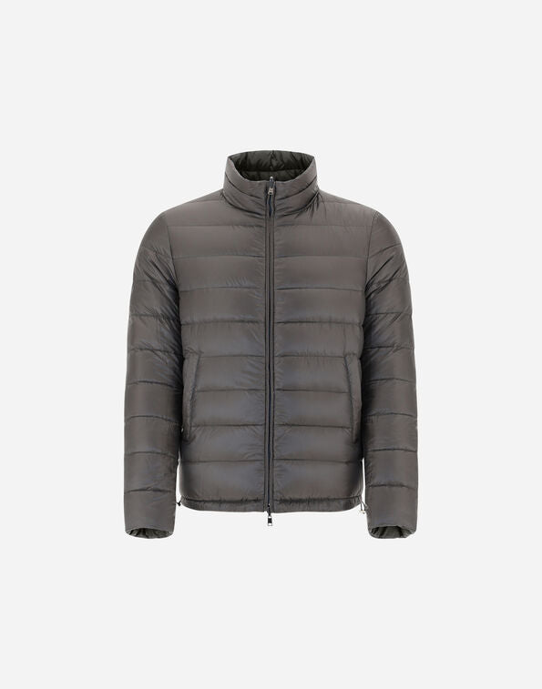 REVERSIBLE NYLON ULTRALIGHT BOMBER - Green/Grey