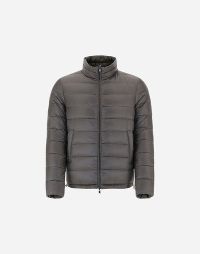 REVERSIBLE NYLON ULTRALIGHT BOMBER - Green/Grey