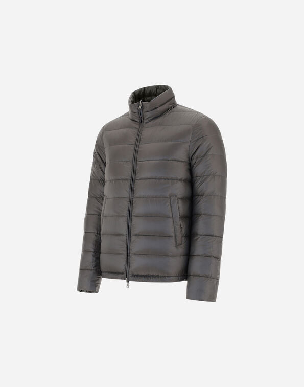 REVERSIBLE NYLON ULTRALIGHT BOMBER - Green/Grey