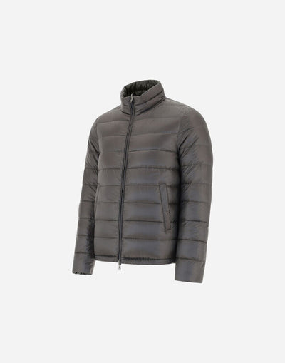 REVERSIBLE NYLON ULTRALIGHT BOMBER - Green/Grey