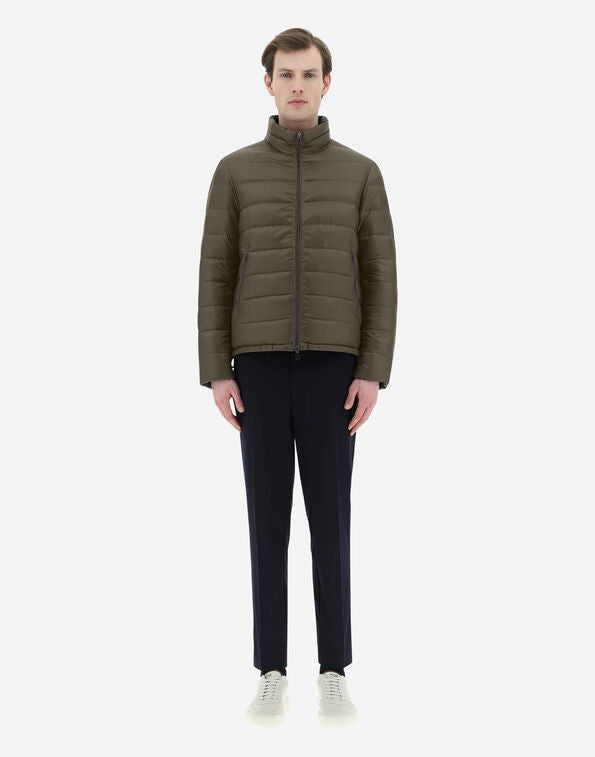 REVERSIBLE NYLON ULTRALIGHT BOMBER - Green/Grey